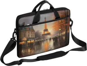 Eiffel Tower Spring Flowers 15 Inch Laptop Bag Laptop Shoulder Bag Computer Cases for Laptops or Tablets