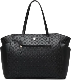 ELLE Compass 32L Vegan Leather Monogram Weekender Tote Bag