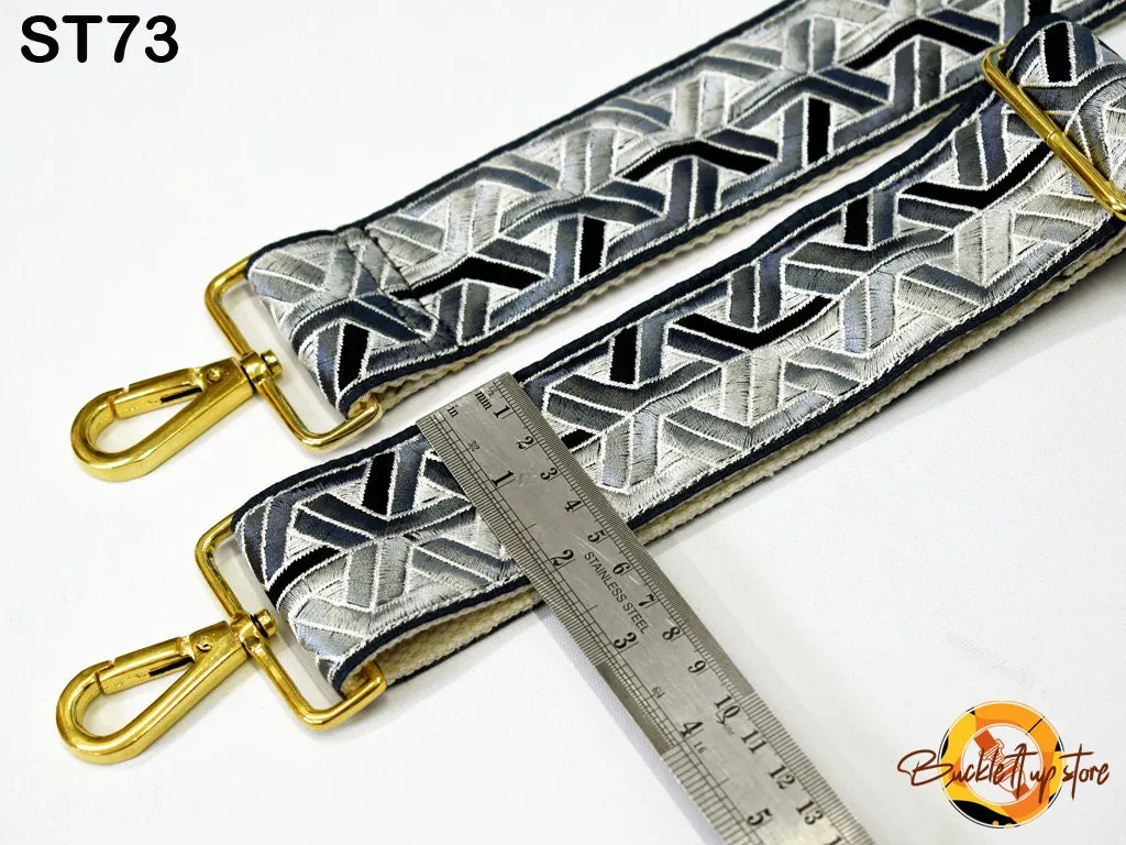 Embroidered Purse Strap Crossbody Strap for Purses Boho Bags Strap Embroidery Replacement Strap Boho Guitar Strap Handbag Strap gift for her