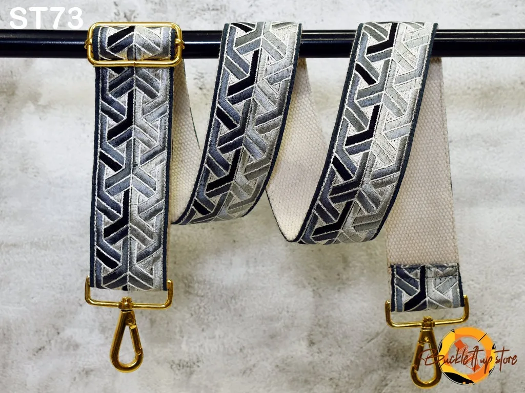 Embroidered Purse Strap Crossbody Strap for Purses Boho Bags Strap Embroidery Replacement Strap Boho Guitar Strap Handbag Strap gift for her