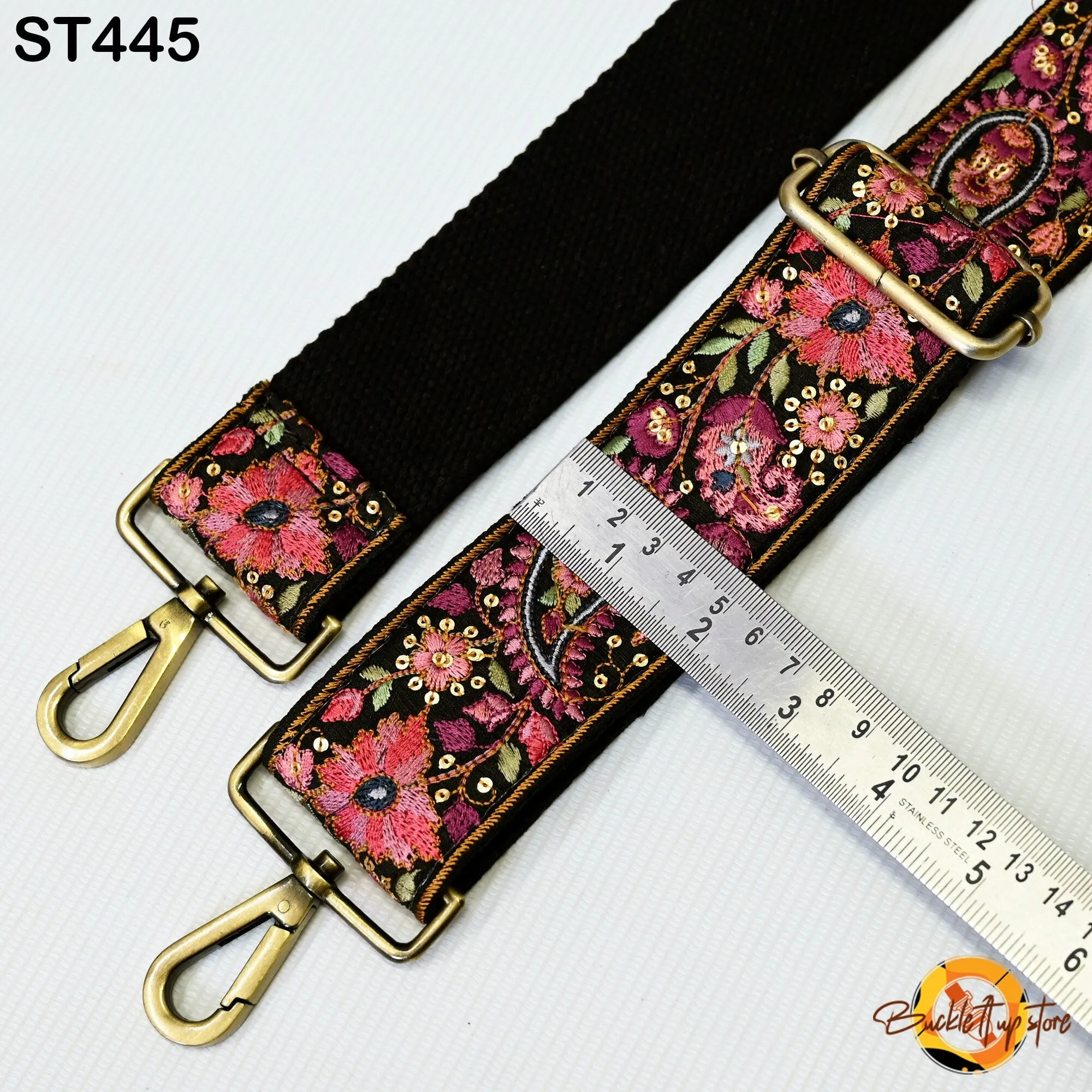 Embroidered Purse Strap Crossbody Strap for Purses Handbag Boho Bag Strap Floral Embroidery Replacement Strap Boho Guitar Strap Gift for her