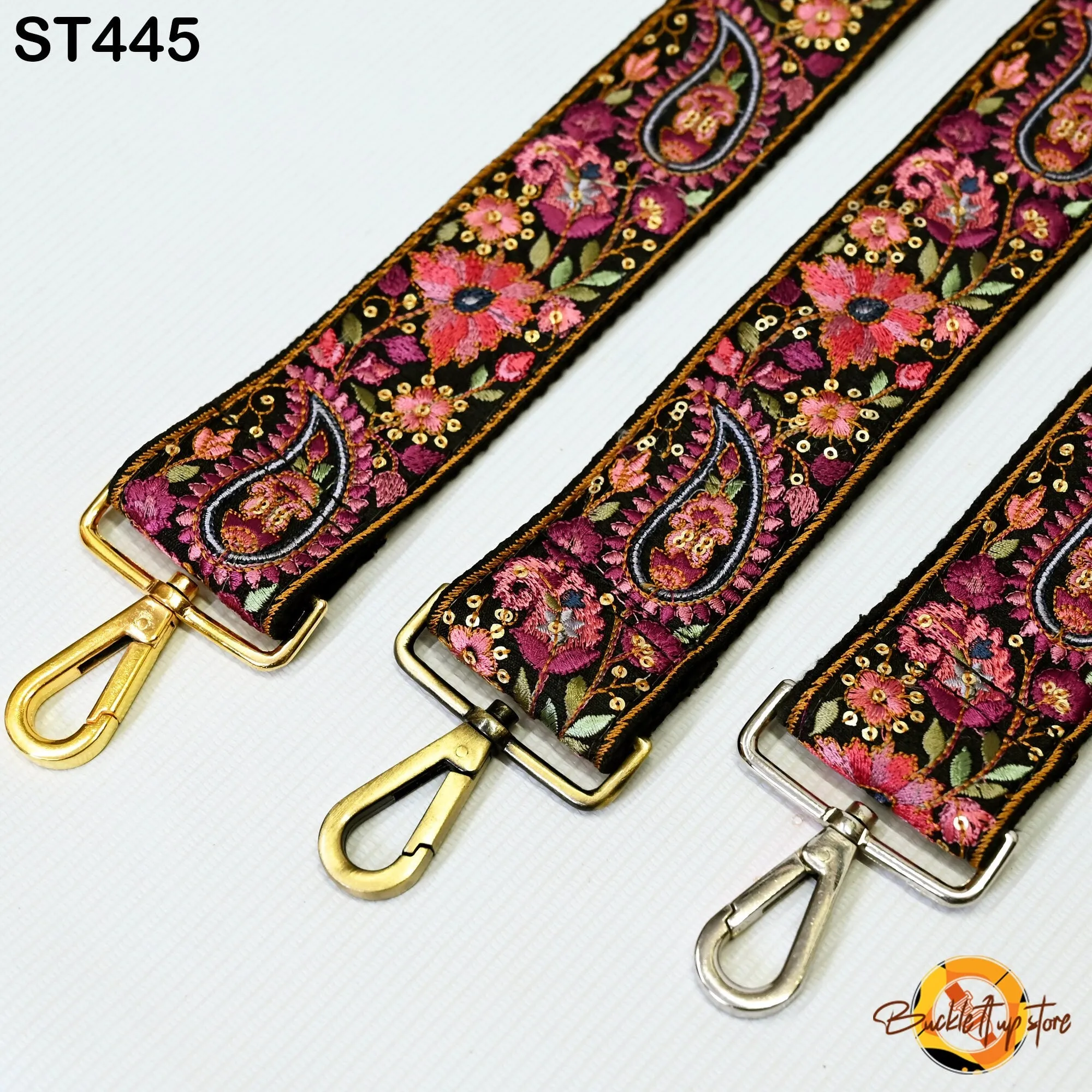 Embroidered Purse Strap Crossbody Strap for Purses Handbag Boho Bag Strap Floral Embroidery Replacement Strap Boho Guitar Strap Gift for her
