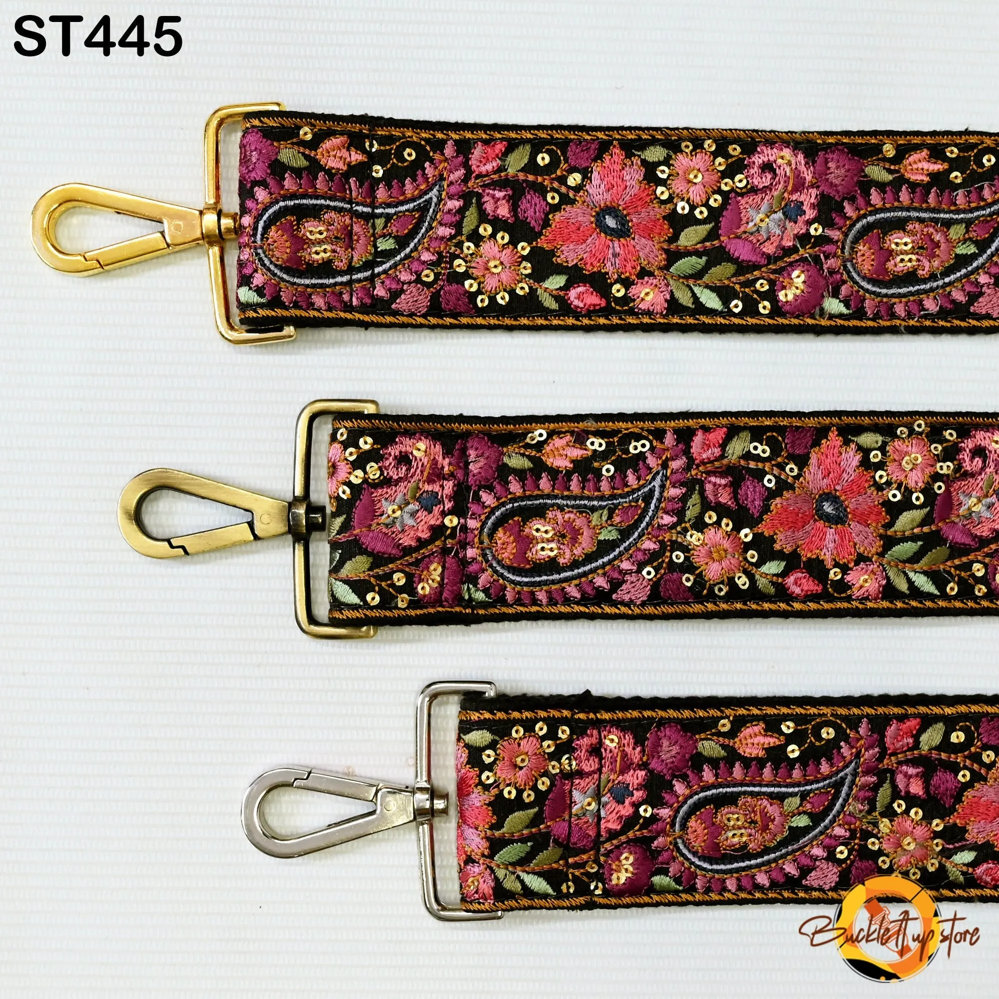 Embroidered Purse Strap Crossbody Strap for Purses Handbag Boho Bag Strap Floral Embroidery Replacement Strap Boho Guitar Strap Gift for her