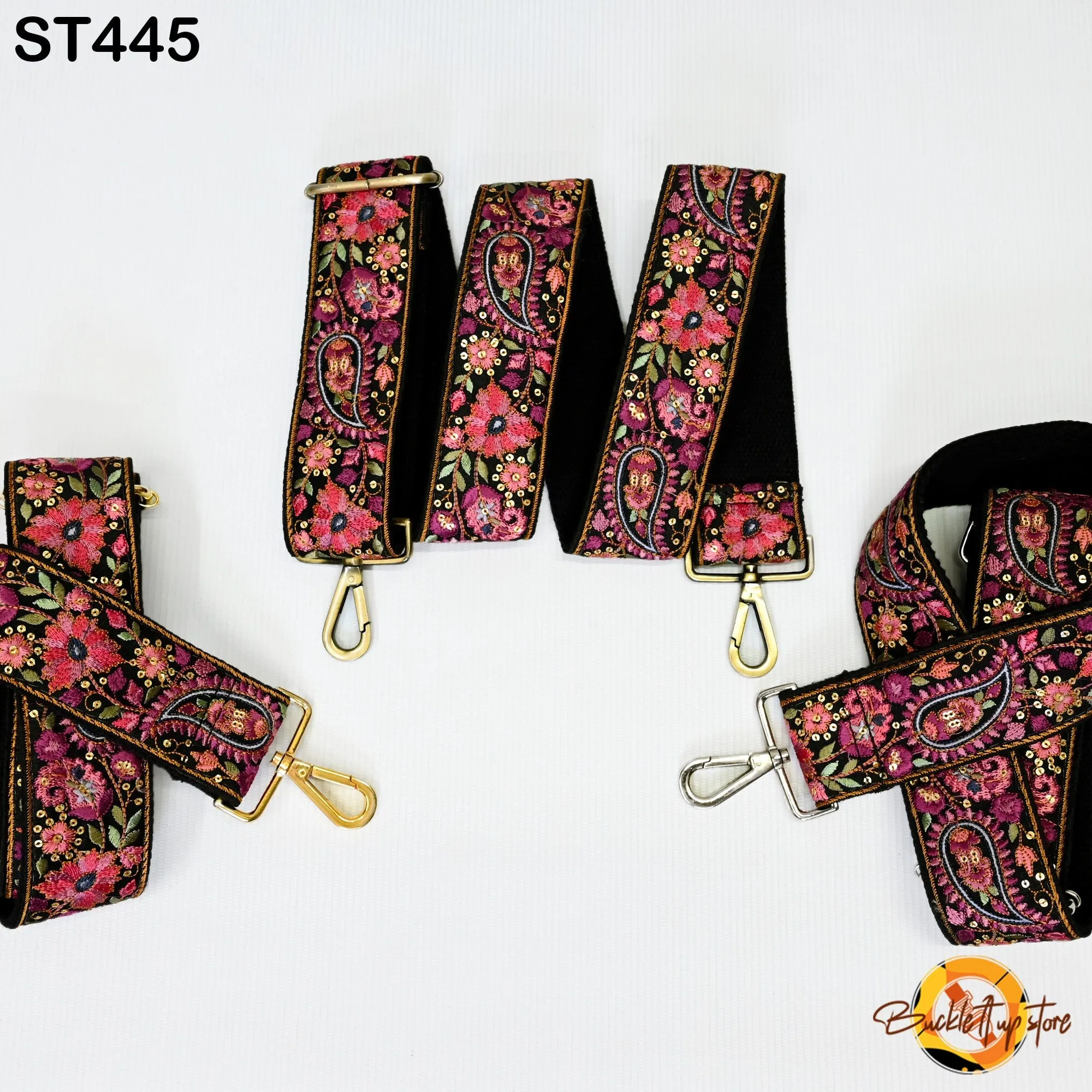 Embroidered Purse Strap Crossbody Strap for Purses Handbag Boho Bag Strap Floral Embroidery Replacement Strap Boho Guitar Strap Gift for her