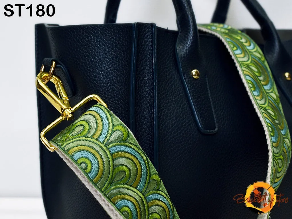 Embroidery Camera Strap Replacement Guitar Strap Crossbody Sling Bag Strap for Purses Embroidered Adjustable Handbag Boho Strap Gift for Mom