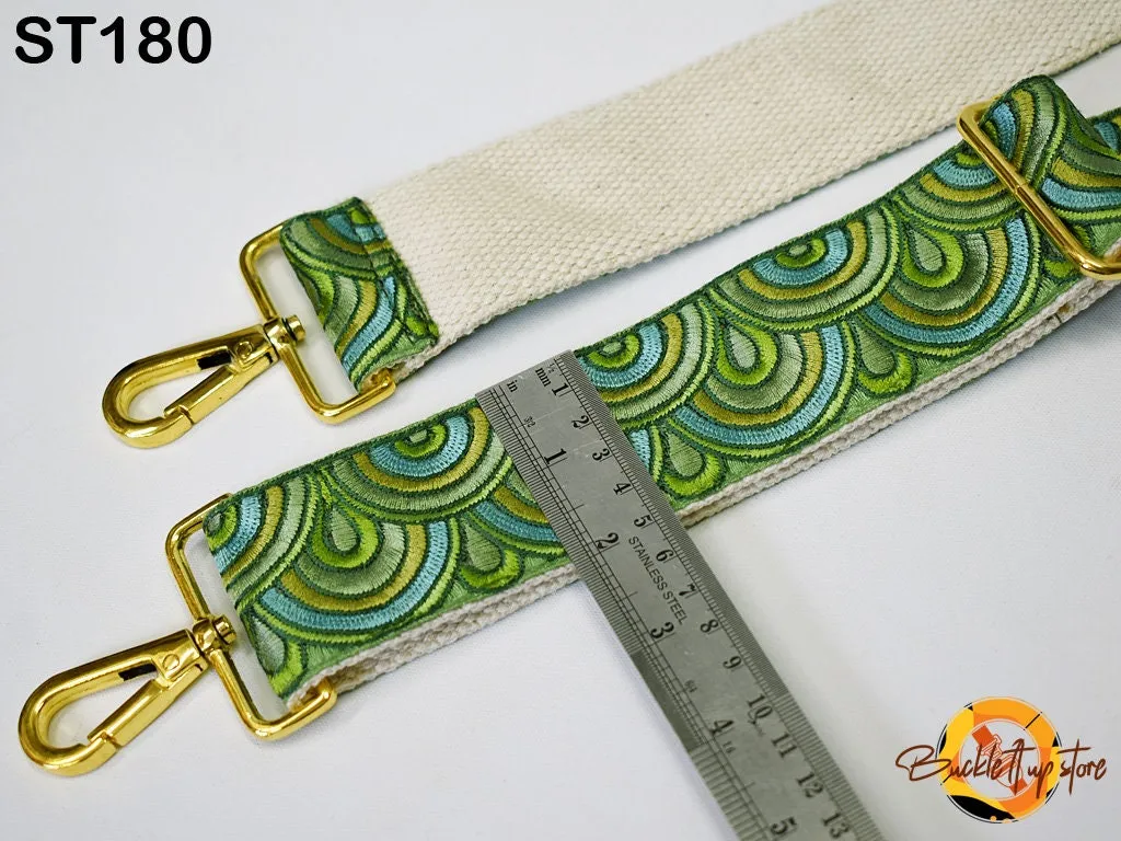 Embroidery Camera Strap Replacement Guitar Strap Crossbody Sling Bag Strap for Purses Embroidered Adjustable Handbag Boho Strap Gift for Mom