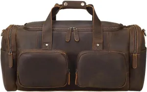 Extra Large Men's Travel Bag Leather Big Travel Duffel Male Weekend Luggage Shoulder Bag Handbag