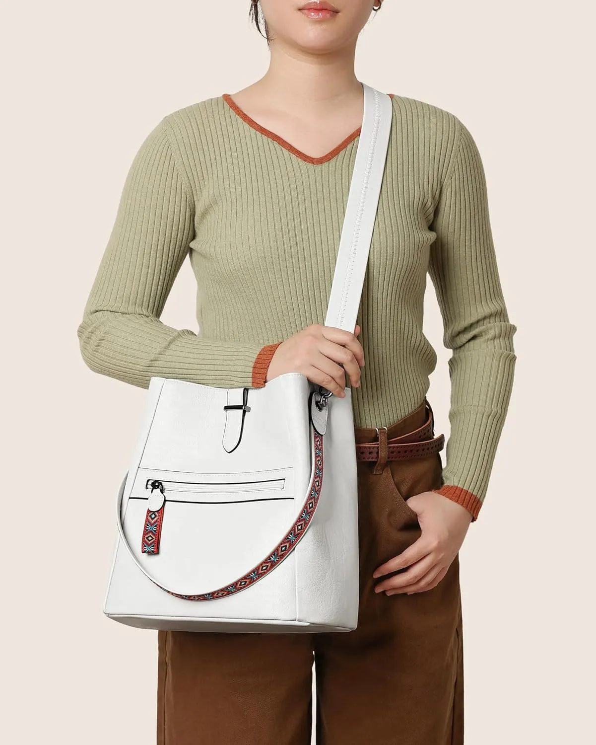 FADEON Bucket Bag for Women Purses and Handbags Designer Hobo Bags for Women Crossbody PU Leather Shoulder Bag Trendy