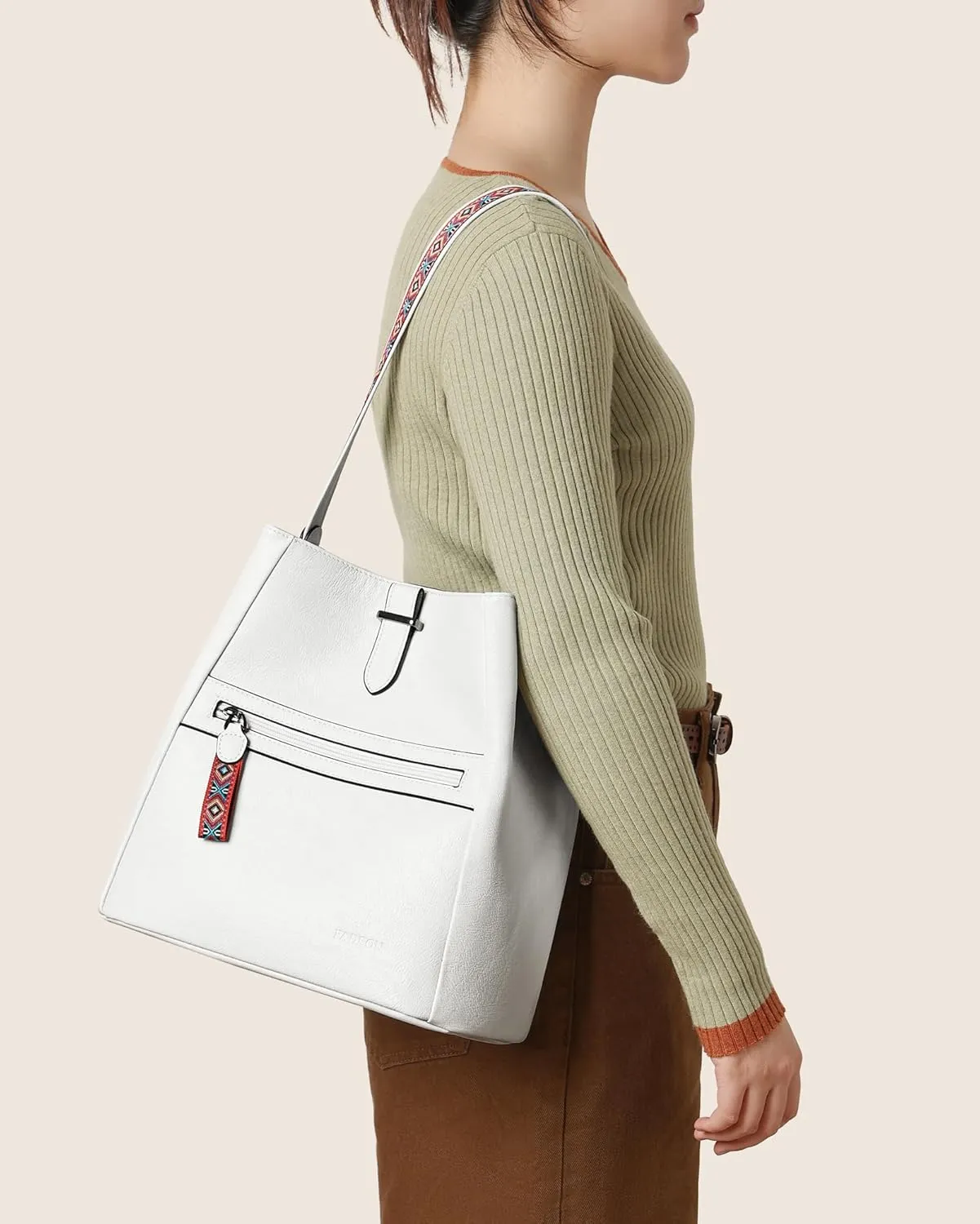 FADEON Bucket Bag for Women Purses and Handbags Designer Hobo Bags for Women Crossbody PU Leather Shoulder Bag Trendy