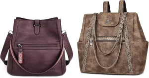 FADEON Bucket Bag for Women Purses and Large Laptop Tote Bag