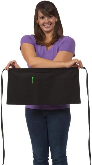 Fame Reversible 3 Pocket Waist Apron - Black - F9R (WFA25121BK)