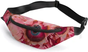 Fanny Pack for Women Men Red Abstract Blur Waist Pack Adjustable Belt Bag for Workout Running Travelling Casual Waist Bag