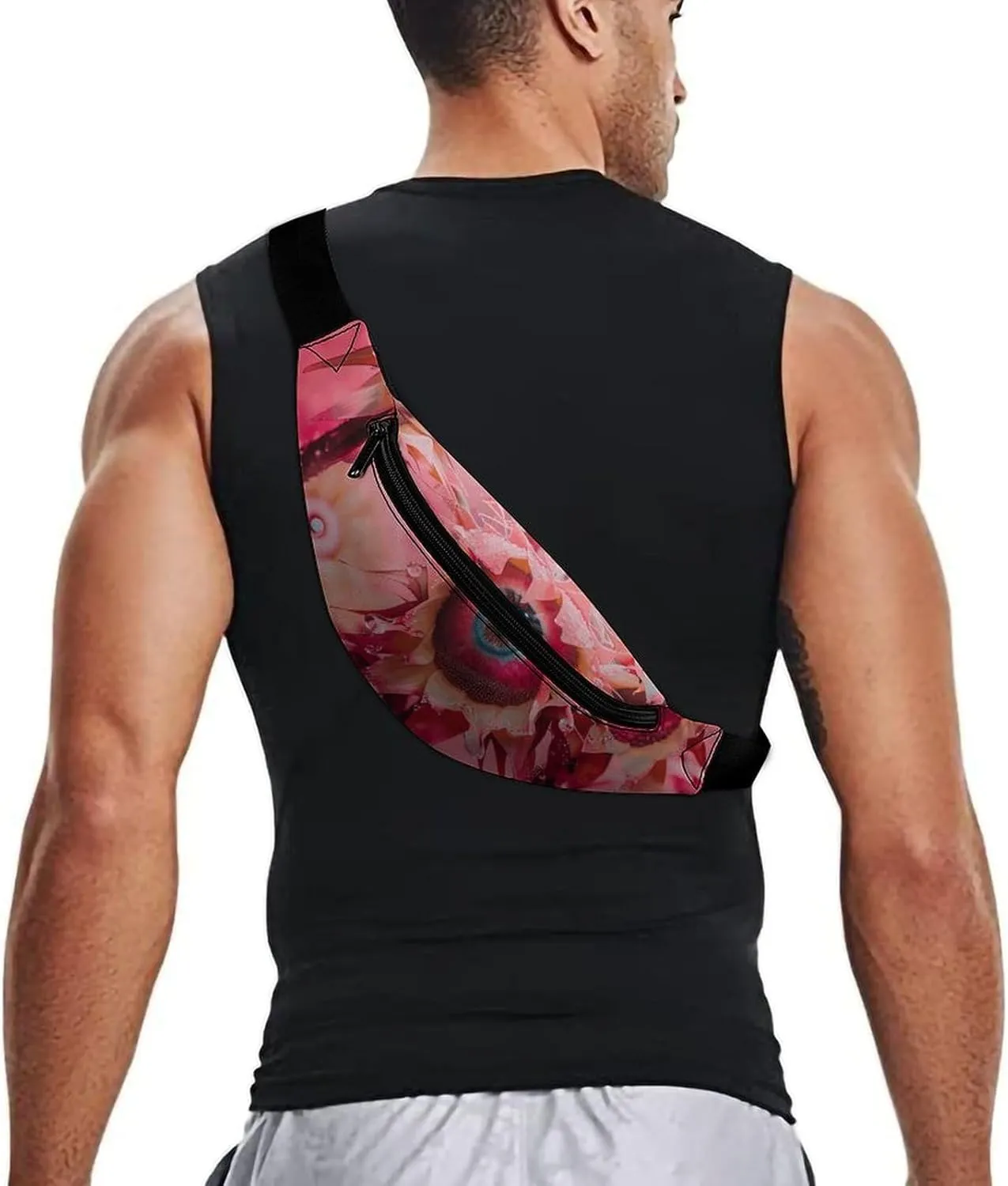 Fanny Pack for Women Men Red Abstract Blur Waist Pack Adjustable Belt Bag for Workout Running Travelling Casual Waist Bag