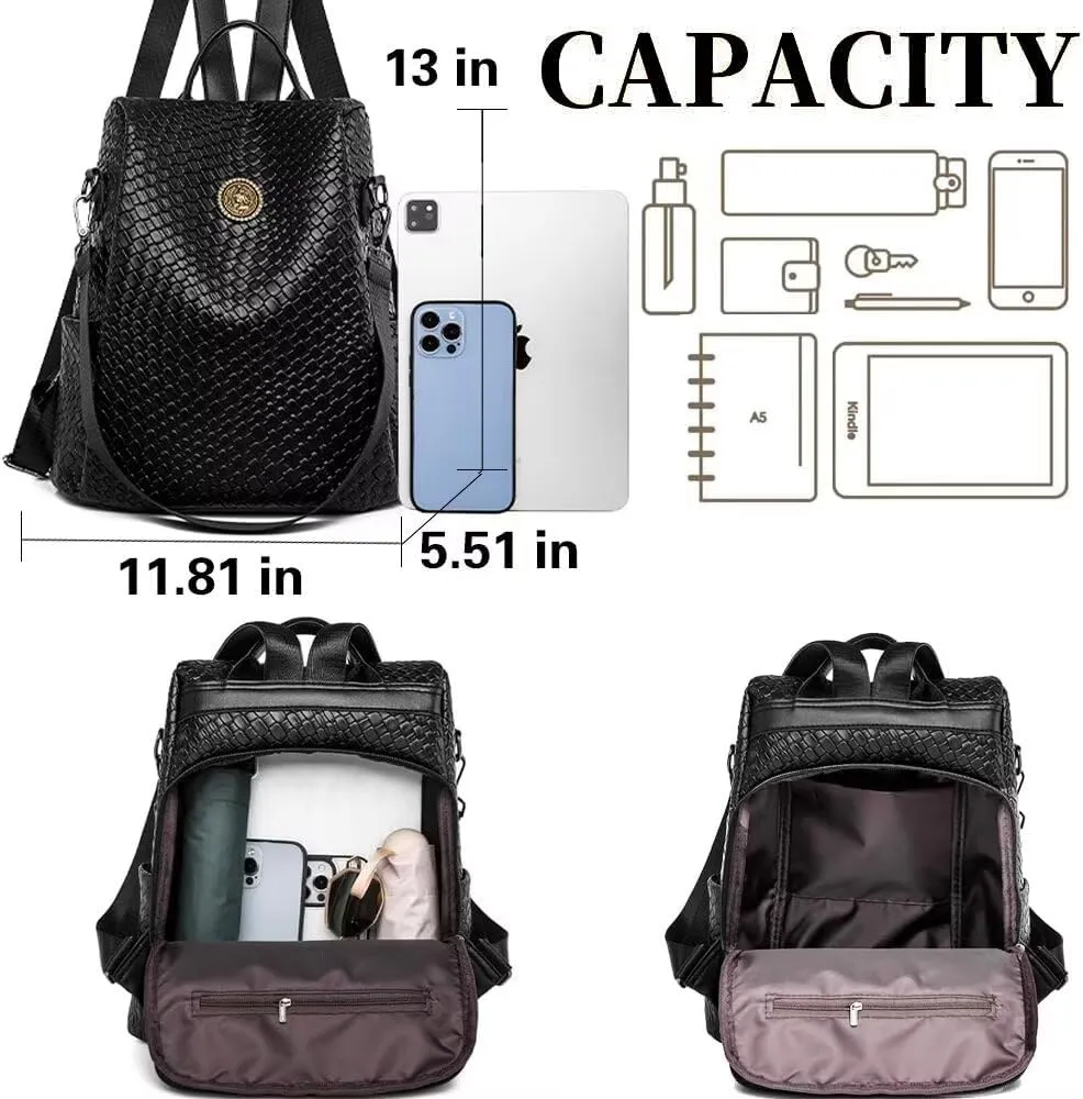 Fashion Backpack Purse for Women Waterproof Large Leather Anti-theft Travel Hiking Backpack Shoulder Bag Handbag