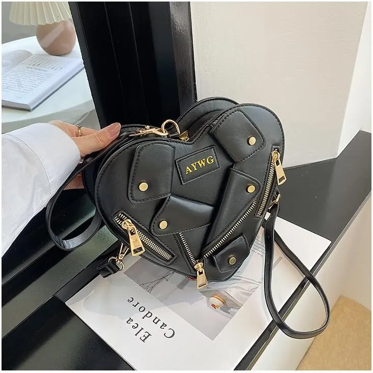 Fashion Handbag Purse for Women, Chic Top Handle Bag Trendy Handbags Kawaii Mini Tote for Women Ladies Harajuku Daypack (black)