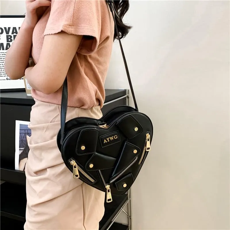 Fashion Handbag Purse for Women, Chic Top Handle Bag Trendy Handbags Kawaii Mini Tote for Women Ladies Harajuku Daypack (black)