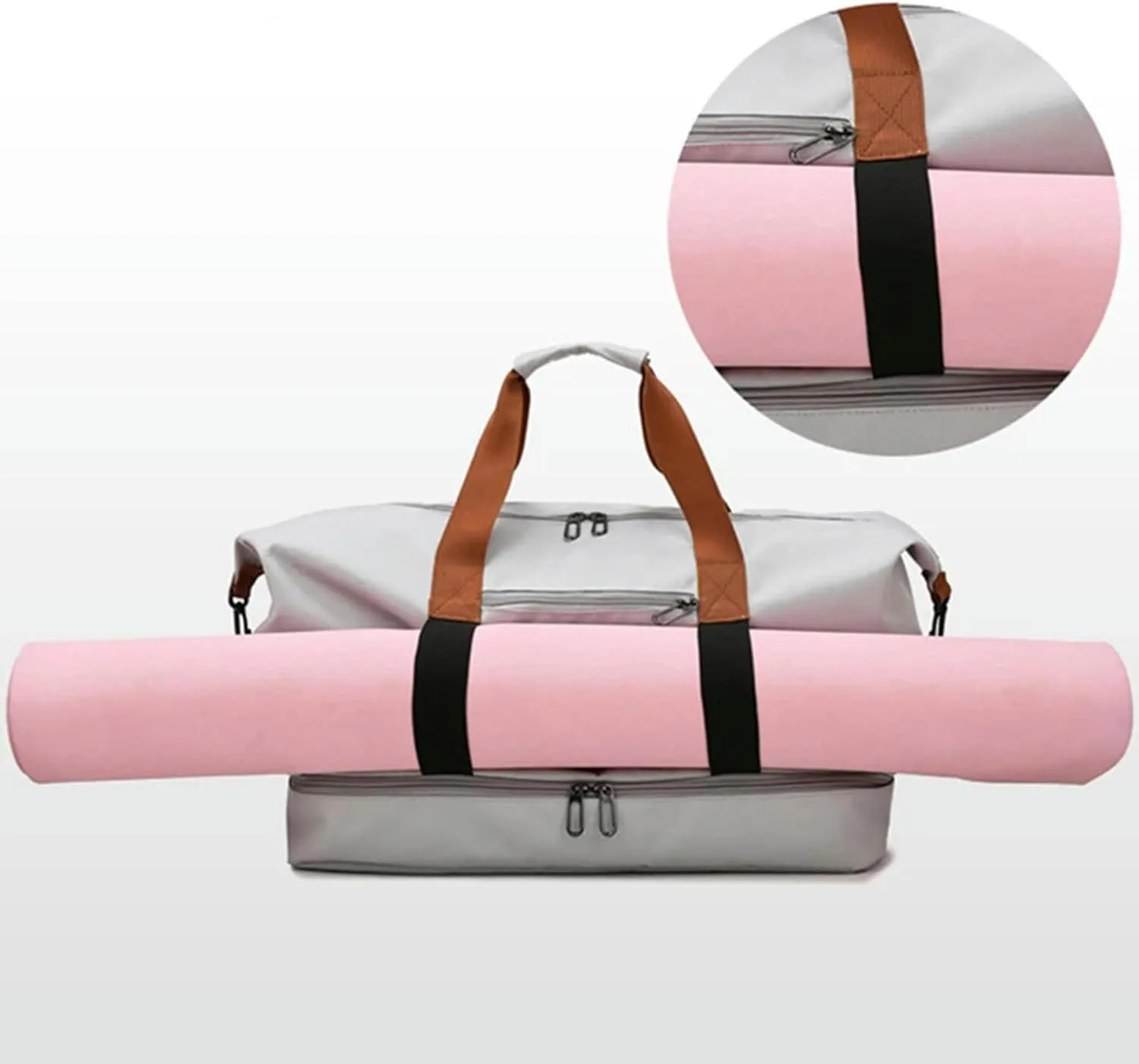 Fashion Travel Bags for Women Large Capacity Men's Sports Bag Waterproof Weekend Sac Voyage Female Messenger Bag Dry and Wet, Purple 46x25x28cm