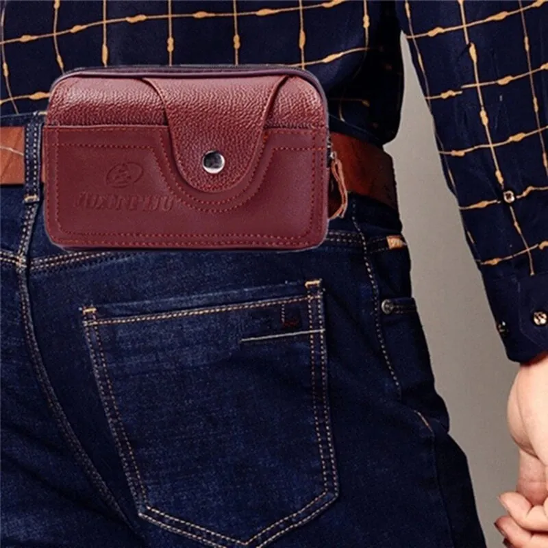 Fashion Zipper Bum Bag Small Waist Bag For Men