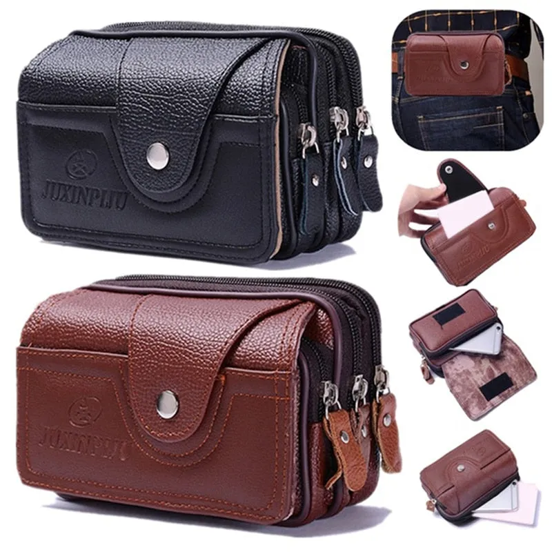 Fashion Zipper Bum Bag Small Waist Bag For Men