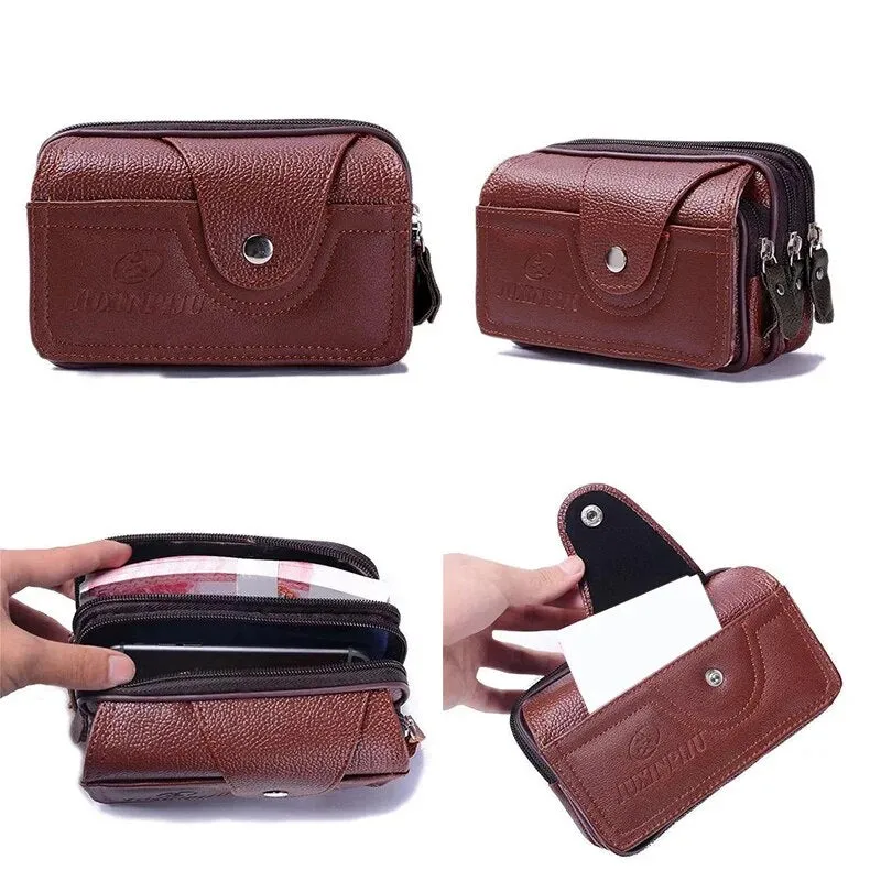 Fashion Zipper Bum Bag Small Waist Bag For Men