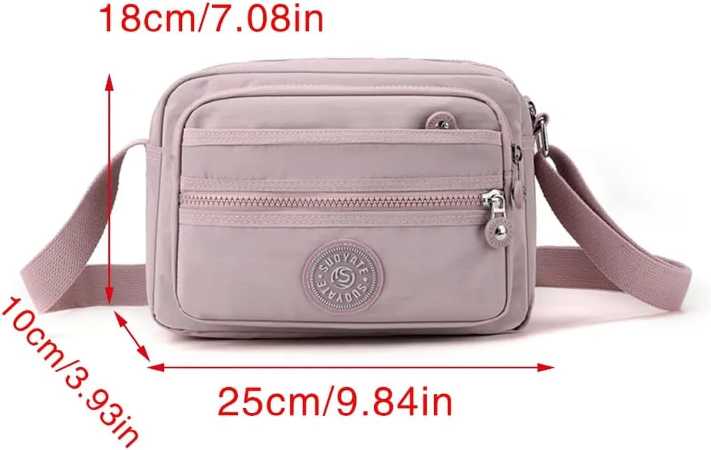 Fashionable Unisex Nylon Messenger Bag Shoulder Bags Suitable for Travel Shopping and Work