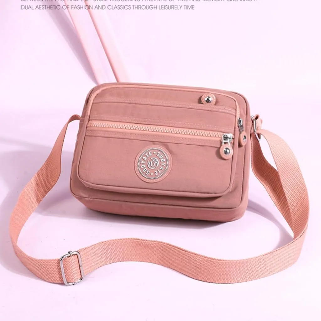 Fashionable Unisex Nylon Messenger Bag Shoulder Bags Suitable for Travel Shopping and Work