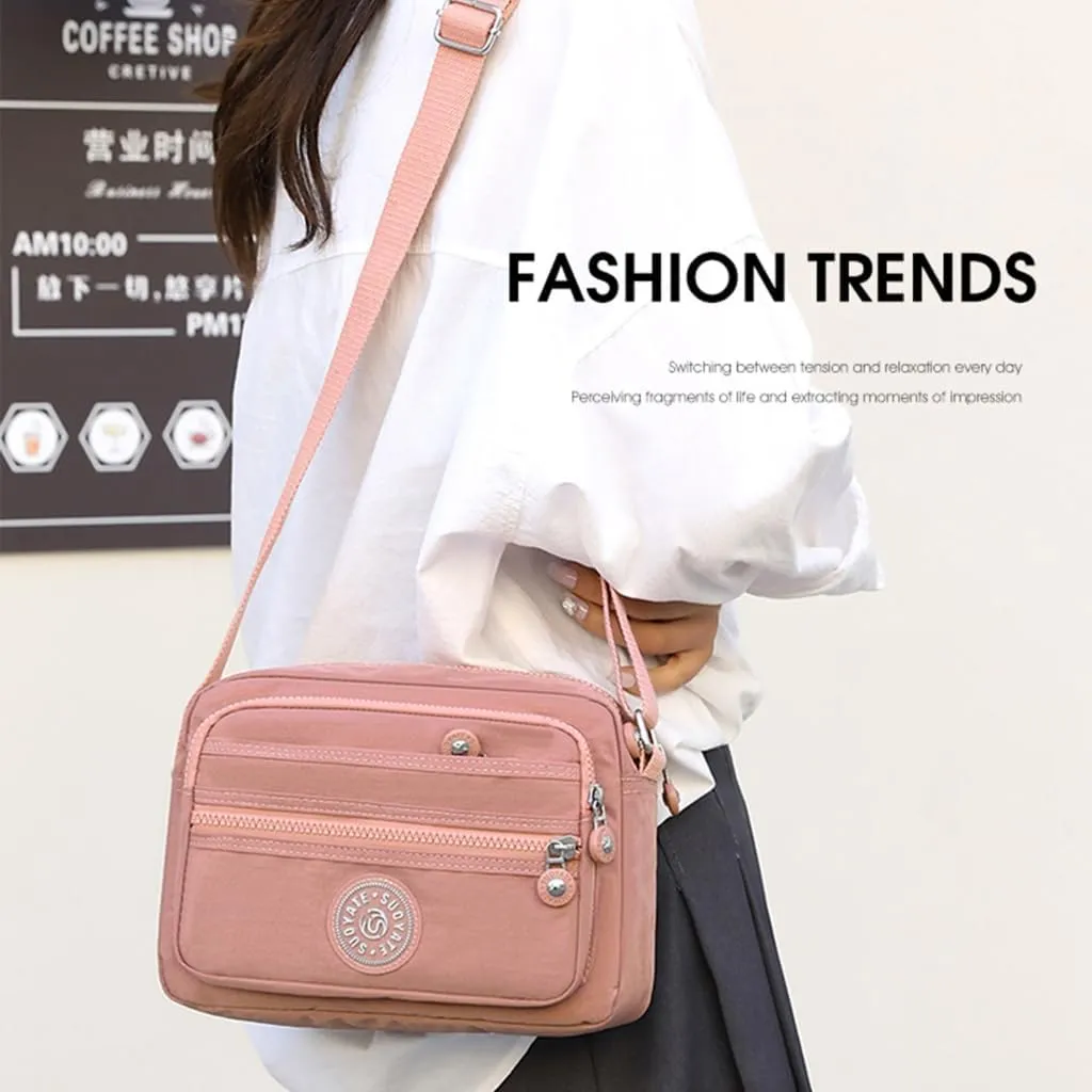 Fashionable Unisex Nylon Messenger Bag Shoulder Bags Suitable for Travel Shopping and Work