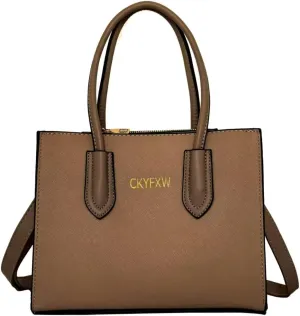 Faux Leather Shoulder Bags With Zipper Crossbody Handbags Purses For Women Medium Tote Bag