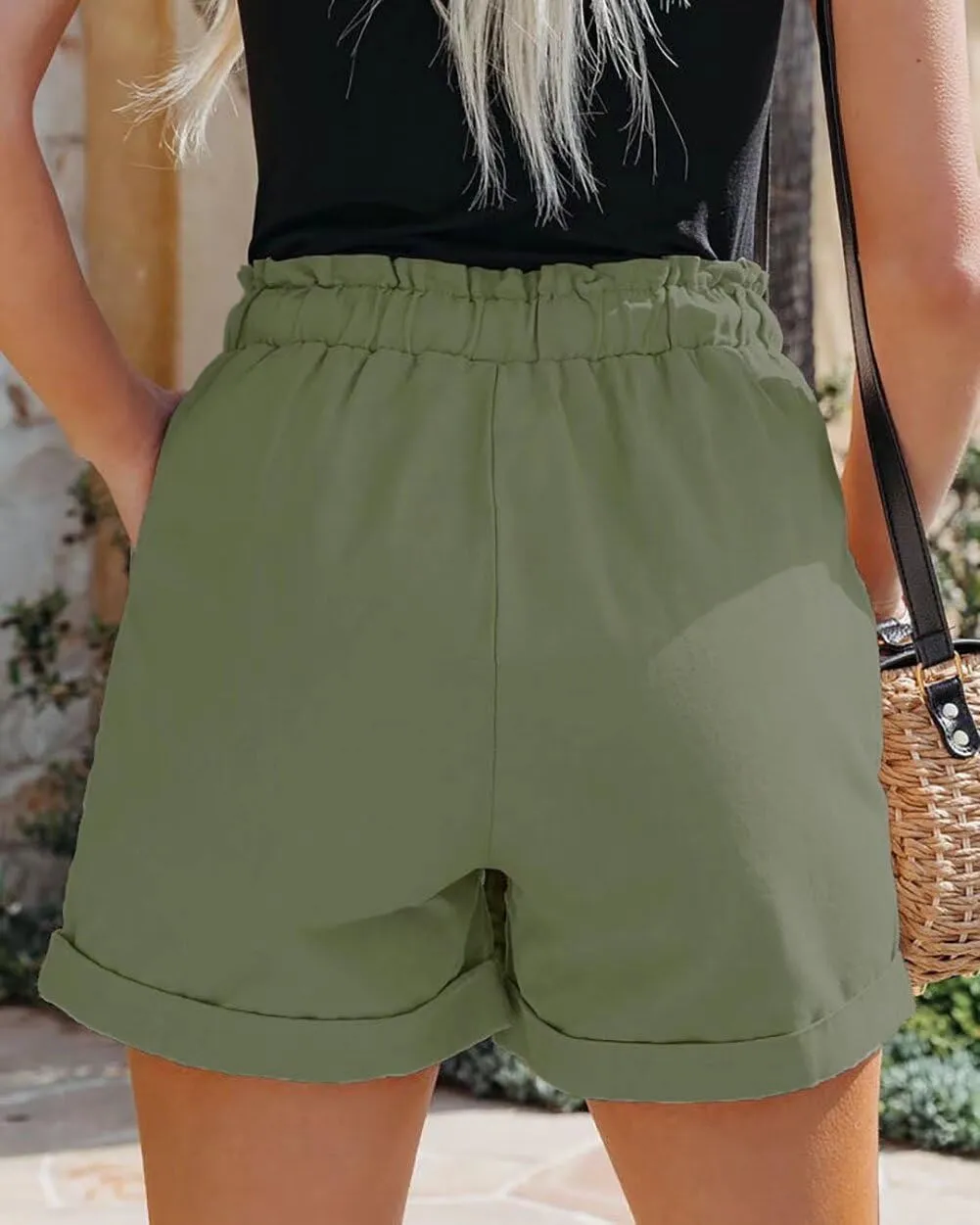 FEKOAFE Womens Shorts 2025 Comfy Summer Drawstring High Waist Cotton Shorts for Women Trendy(S-2XL)