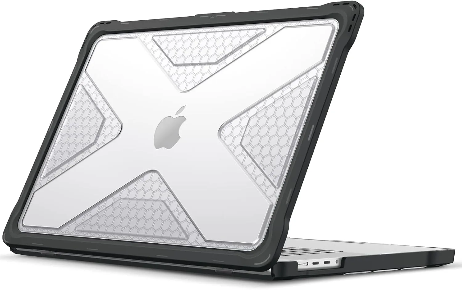 Fintie Case for MacBook Pro 16 Inch A3403 A3186 A2991 A2780 A2485 (2024 2023 2022 2021) - Heavy Duty Rugged Hard Shell Cover with TPU Bumper for MacBook Pro 16" M4/M3/M2/M1 Pro/Max Chip, Clear