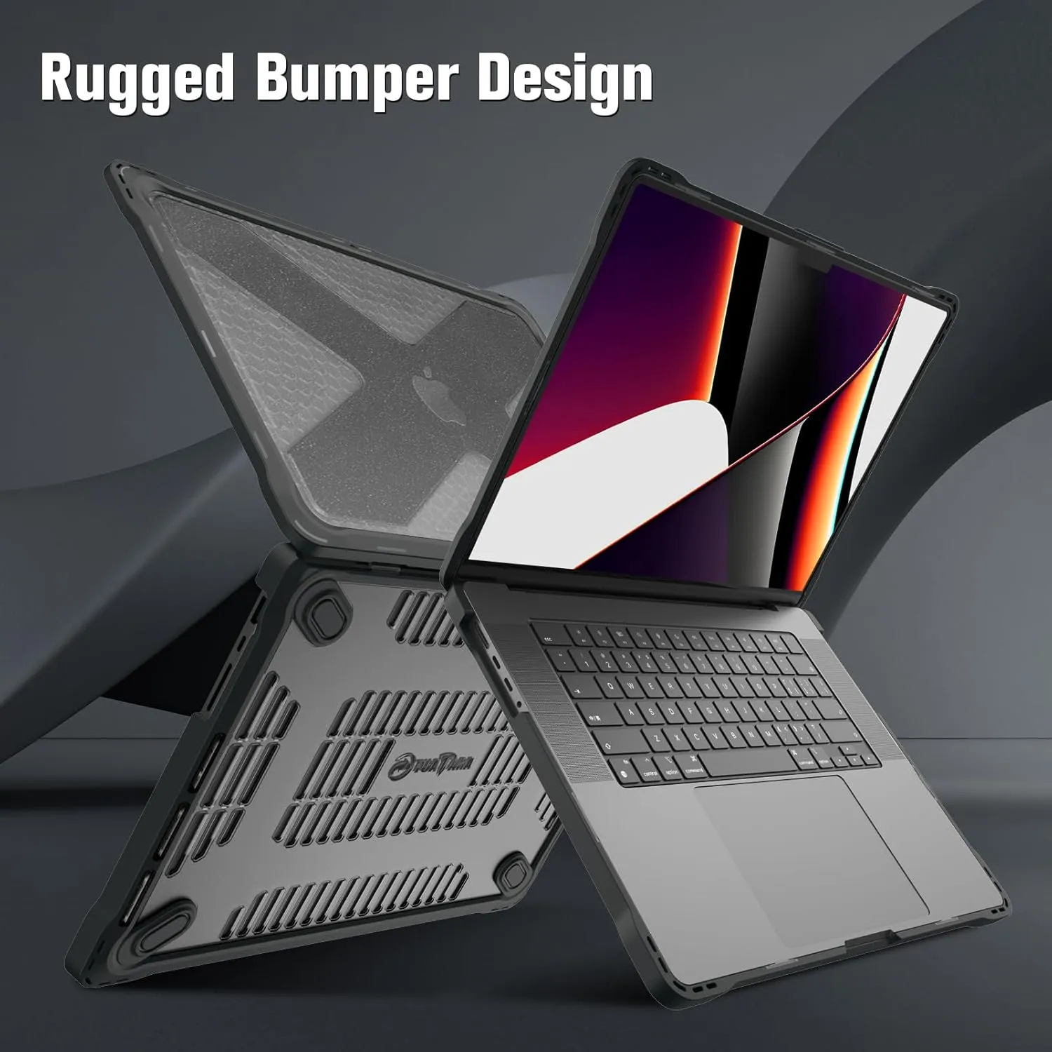 Fintie Case for MacBook Pro 16 Inch A3403 A3186 A2991 A2780 A2485 (2024 2023 2022 2021) - Heavy Duty Rugged Hard Shell Cover with TPU Bumper for MacBook Pro 16" M4/M3/M2/M1 Pro/Max Chip, Glittering