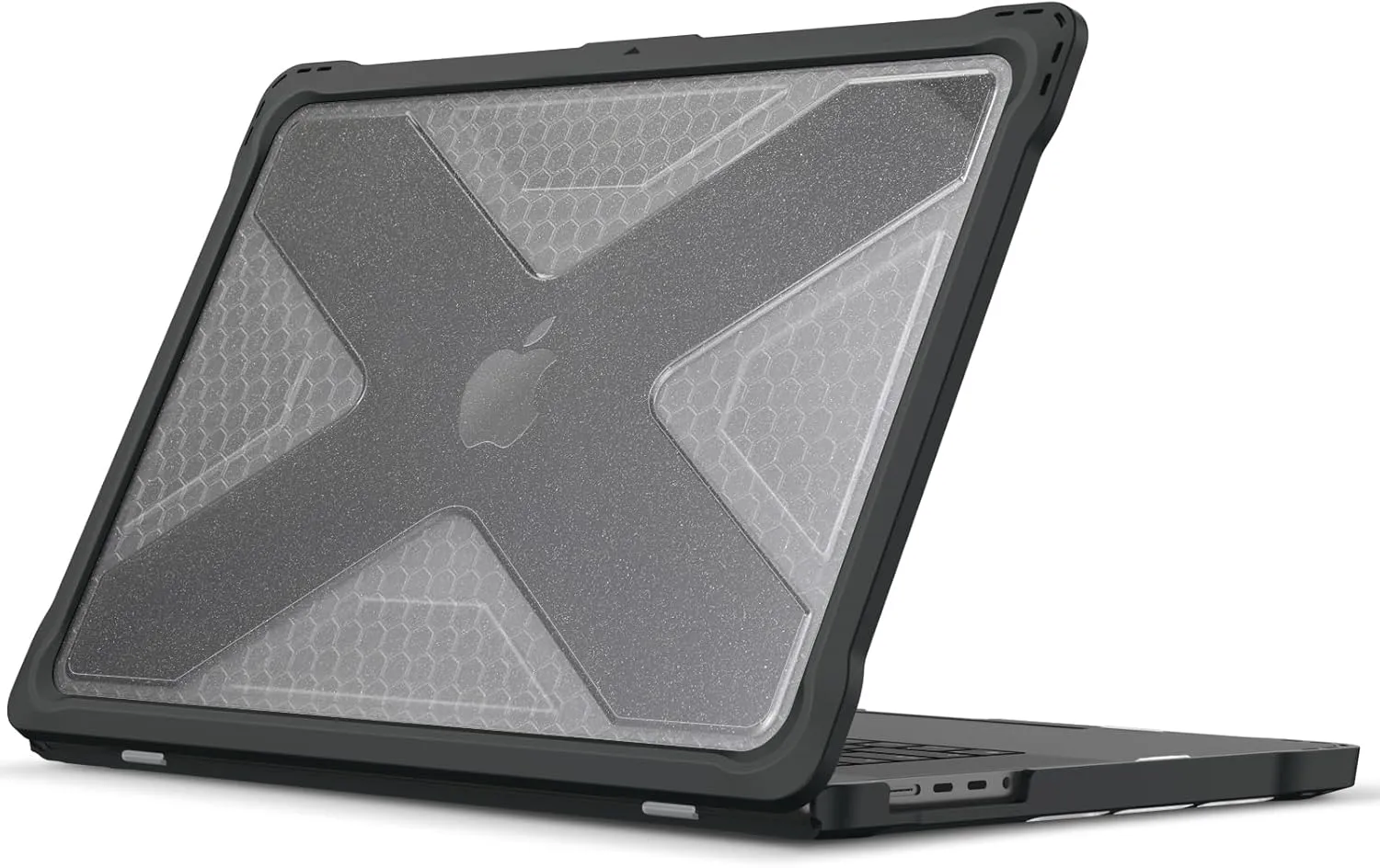 Fintie Case for MacBook Pro 16 Inch A3403 A3186 A2991 A2780 A2485 (2024 2023 2022 2021) - Heavy Duty Rugged Hard Shell Cover with TPU Bumper for MacBook Pro 16" M4/M3/M2/M1 Pro/Max Chip, Glittering