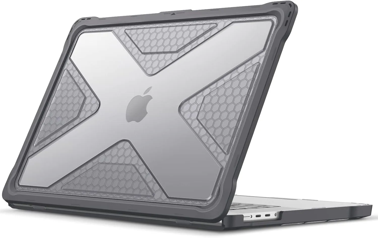 Fintie Case for MacBook Pro 16 Inch A3403 A3186 A2991 A2780 A2485 (2024 2023 2022 2021) - Heavy Duty Rugged Hard Shell Cover with TPU Bumper for MacBook Pro 16" M4/M3/M2/M1 Pro/Max Chip, Gray