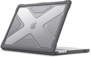 Fintie Case for MacBook Pro 16 Inch A3403 A3186 A2991 A2780 A2485 (2024 2023 2022 2021) - Heavy Duty Rugged Hard Shell Cover with TPU Bumper for MacBook Pro 16" M4/M3/M2/M1 Pro/Max Chip, Gray