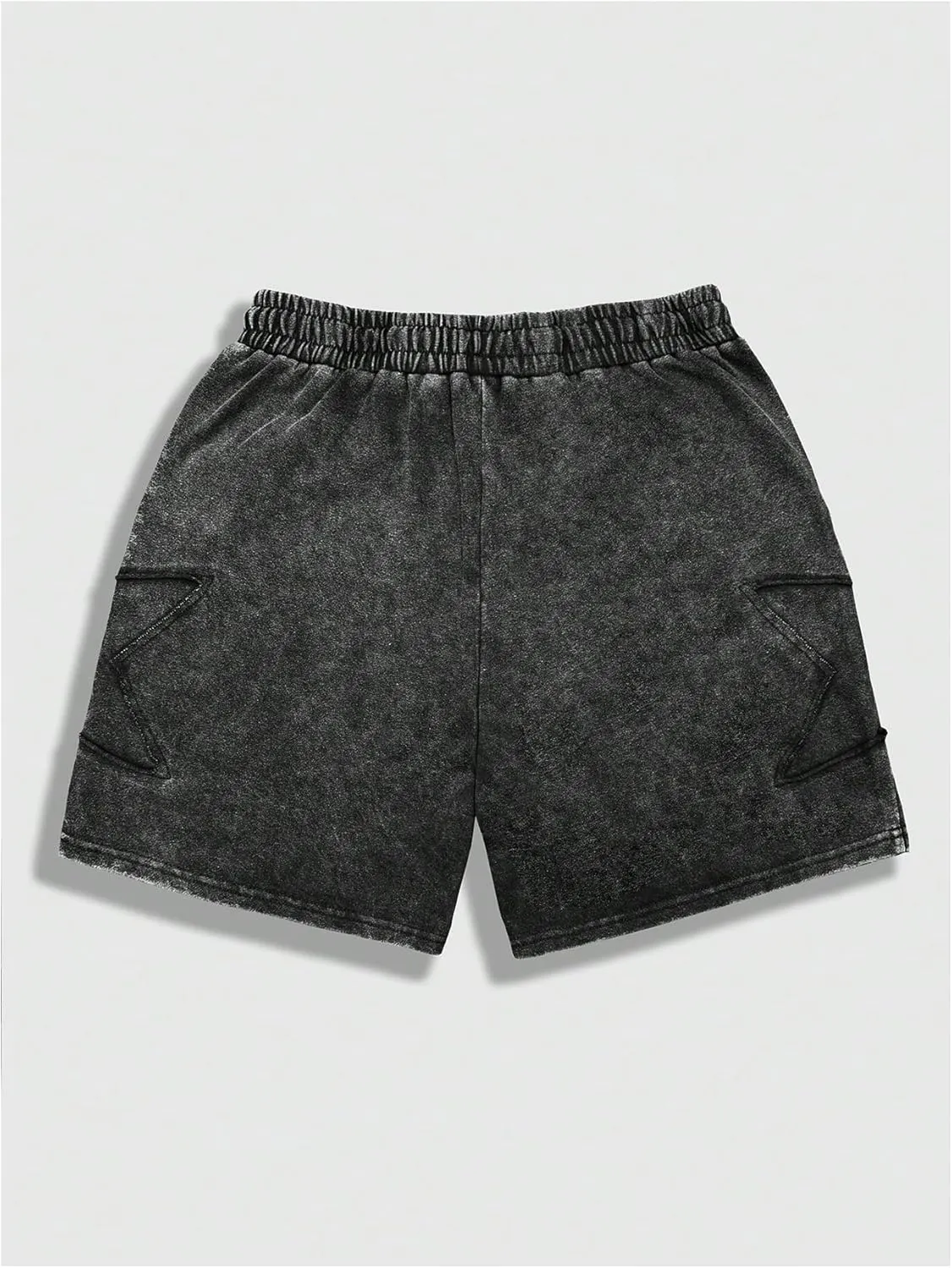 Floerns Men's Star Print Drawstring Waist Summer Track Shorts with Pocket