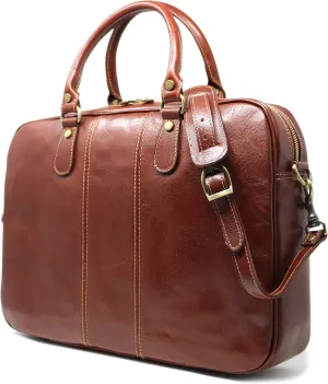 Floto Venezia Slim Leather Laptop Briefcase
