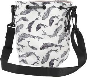 Fockety Soft Camera Case Drawstring Bag, Camera Bag with Adjustable Strap, Instant Camera Storage Bag Soft Lens Case Portable Shoulder Bag for Photographers Traveling (Whale