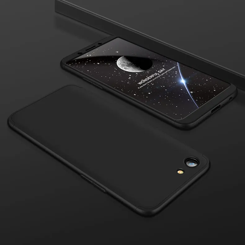 For OPPO A83/A1 Ultra Slim PC Back Cover Non-slip Shockproof 360 Degree Full Protective Case black