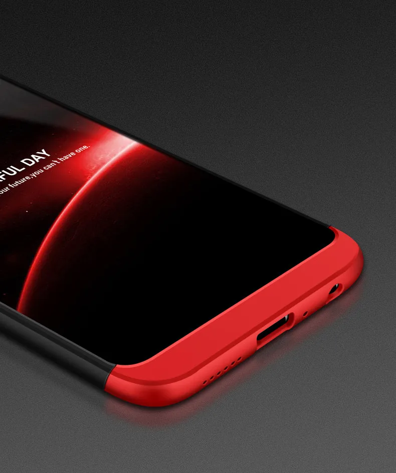 For OPPO A83/A1 Ultra Slim PC Back Cover Non-slip Shockproof 360 Degree Full Protective Case black