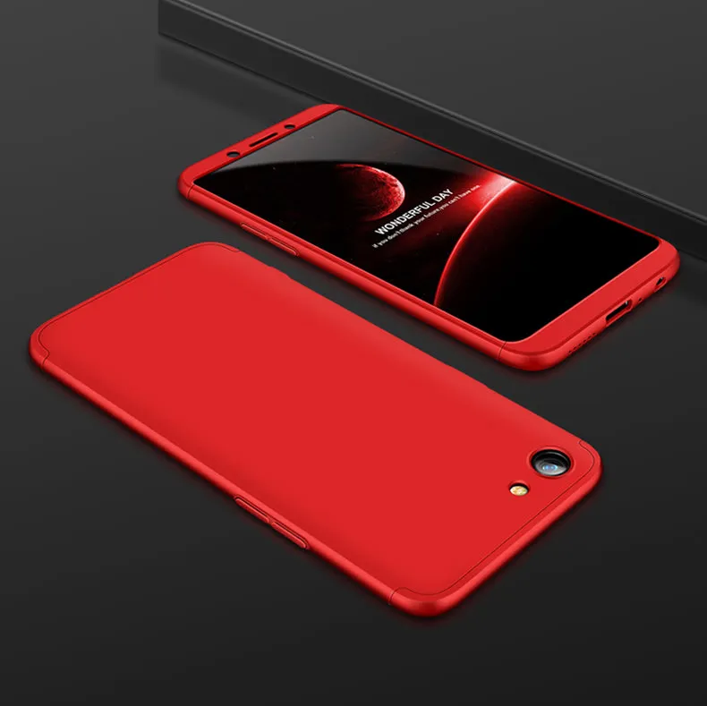 For OPPO A83/A1 Ultra Slim PC Back Cover Non-slip Shockproof 360 Degree Full Protective Case black