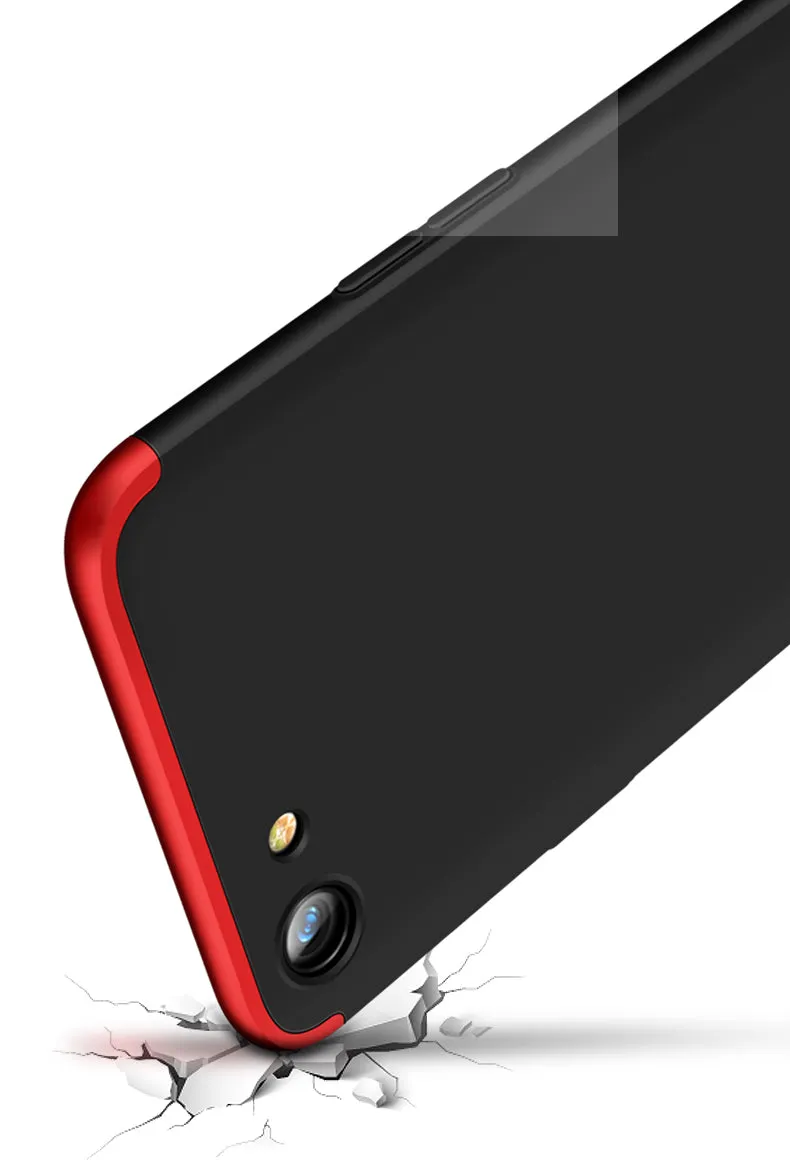 For OPPO A83/A1 Ultra Slim PC Back Cover Non-slip Shockproof 360 Degree Full Protective Case black