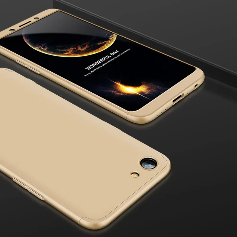 For OPPO A83/A1 Ultra Slim PC Back Cover Non-slip Shockproof 360 Degree Full Protective Case black