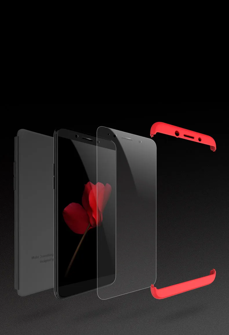 For OPPO A83/A1 Ultra Slim PC Back Cover Non-slip Shockproof 360 Degree Full Protective Case black