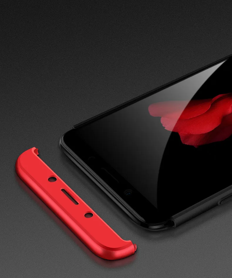 For OPPO A83/A1 Ultra Slim PC Back Cover Non-slip Shockproof 360 Degree Full Protective Case black