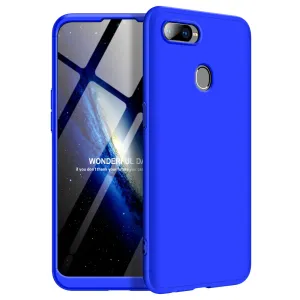 For OPPO F9/F9 Pro 3 in 1 360 Degree Non-slip Shockproof Full Protective Case blue