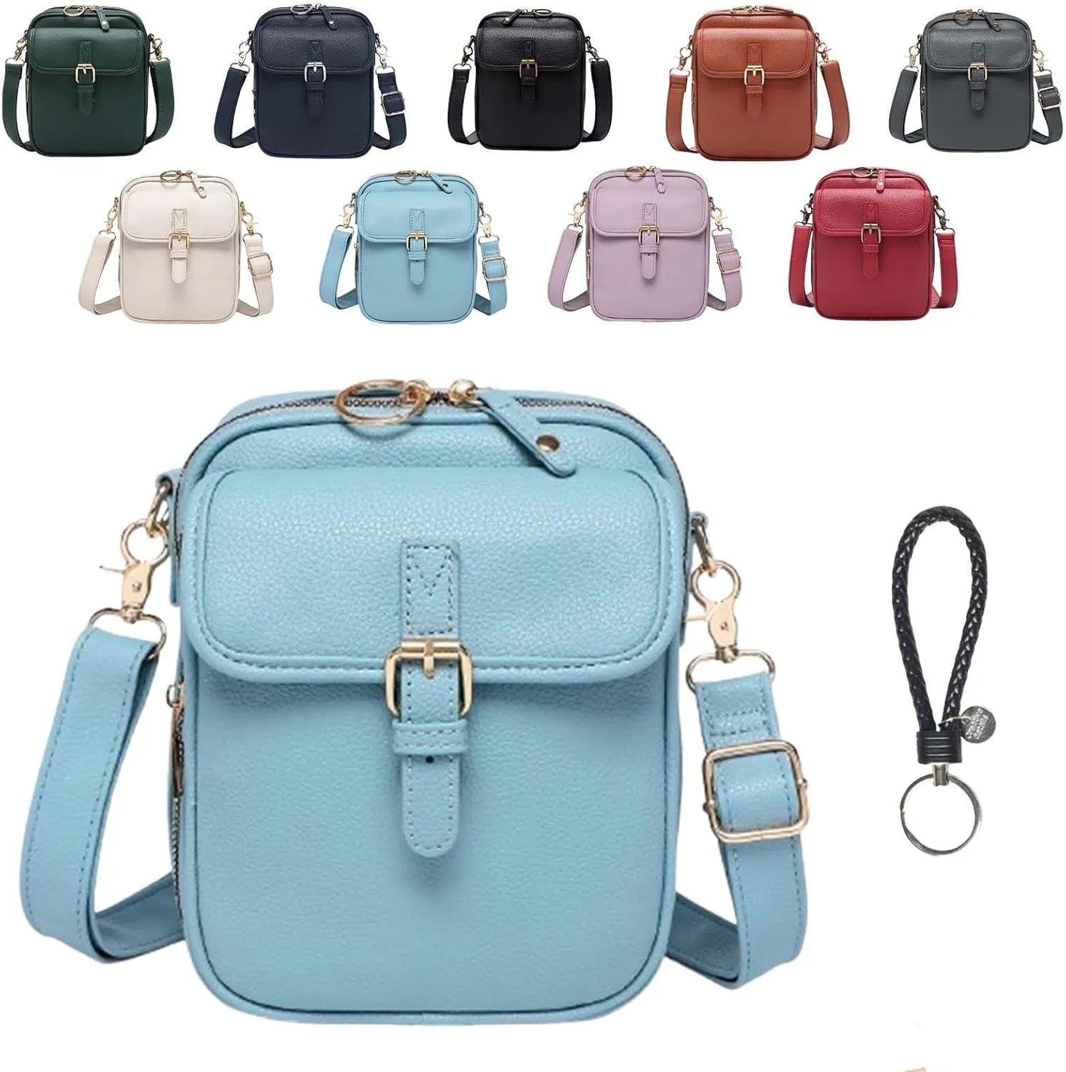 Forcipower Crossbody Bag,Collaboraten1 Leather Small Crossbody Bag for Women Men, Mini Messenger Shoulder Handbag