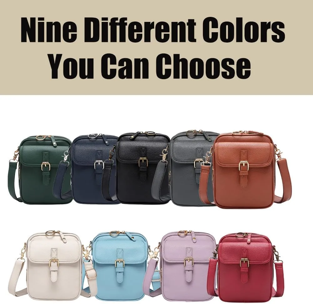 Forcipower Crossbody Bag,Collaboraten1 Leather Small Crossbody Bag for Women Men, Mini Messenger Shoulder Handbag