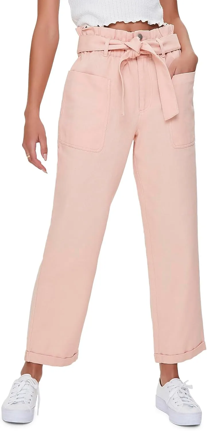 Forever 21 Women's Paperbag Ankle Pants