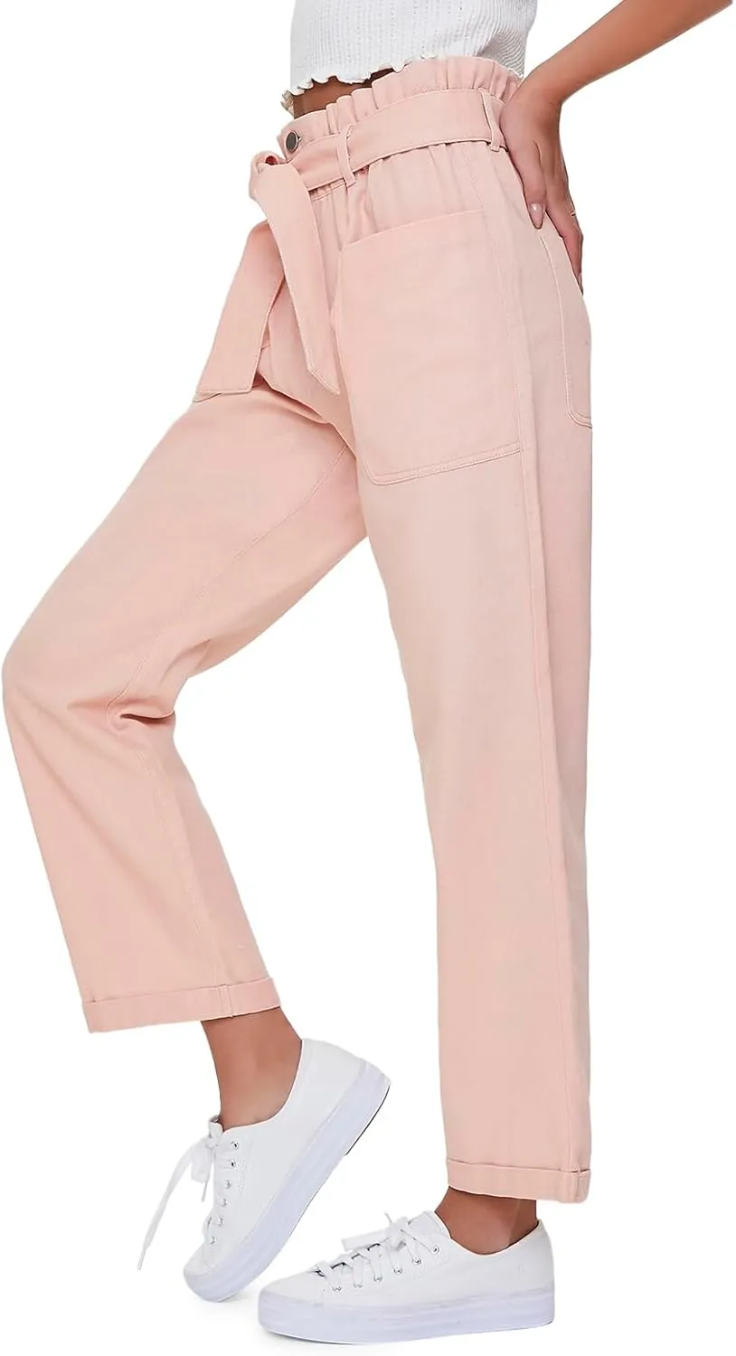 Forever 21 Women's Paperbag Ankle Pants