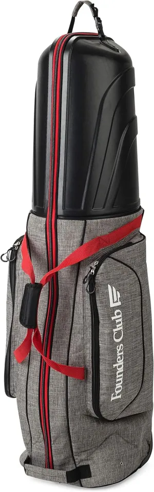 Founders Club Golf Travel Bag Travel Cover Luggage for Golf Clubs with ABS Hard Shell Top